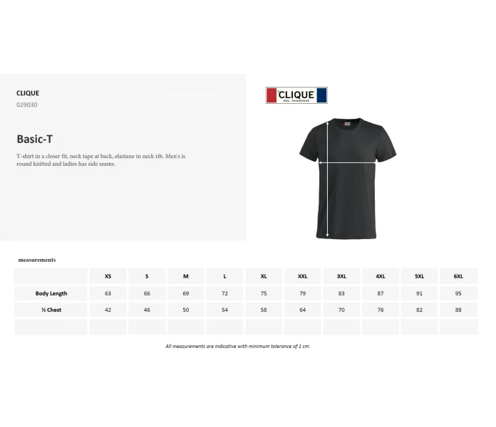 Tskjorta tabell kuva